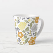Mug latte floral (Angle droit)