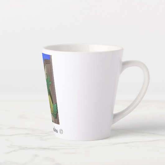 Mug Latte-fun photo d'Augie la Tortue (Droite)