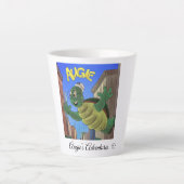 Mug Latte-fun photo d'Augie la Tortue (Devant)