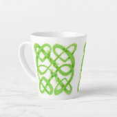 Mug Latte GREEN CELTIC KNOT (Angle gauche)
