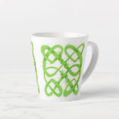 Mug Latte GREEN CELTIC KNOT (Angle droit)