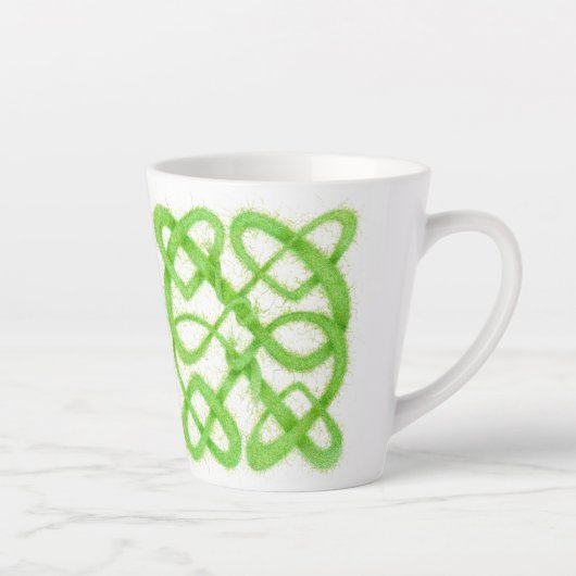 Mug Latte GREEN CELTIC KNOT (Droite)