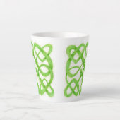 Mug Latte GREEN CELTIC KNOT (Devant)