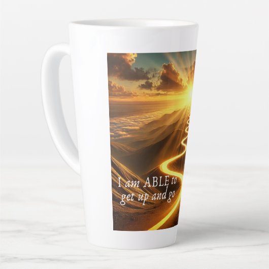 Mug latte inspirant (Angle gauche)