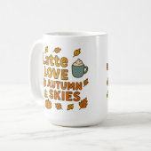 Mug Latte Love Automne Ciel Automne - Cosy Café Pumpki (Devant gauche)