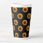 Mug Latte Noir Tournesol (Devant)