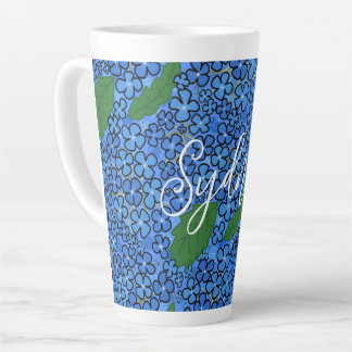 Mug Latte Nom Personnel Art Floral