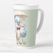 Mug Latte Oiseau Mignon Pour Papa (Angle droit)