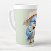Mug Latte Oiseau Mignon Pour Papa (Angle gauche)
