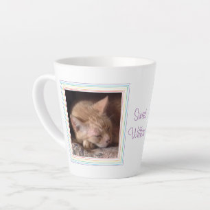 Mug LATTE PET LOVE + Texte / Arc-en-ciel