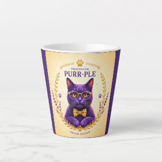 Mug Latte Professor Purr-Ple™ – Rêvez plus grand