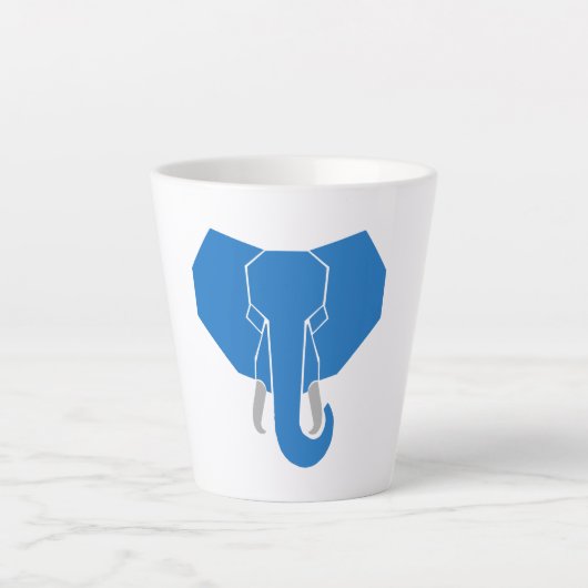 Mug latte simple à éléphant (Devant)