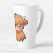 Mug Latte Vache Highland Bébé Mignon (Angle droit)