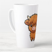 Mug Latte Vache Highland Bébé Mignon (Angle gauche)