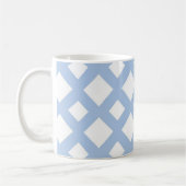 Mug Lattice bleu clair sur blanc (Gauche)