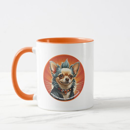 Mug L'attitude fait la différence chihuahua punk anima (Gauche)