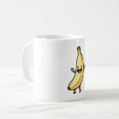 Mug Laughing Banana – Cute Kawaii Illustration (Devant gauche)