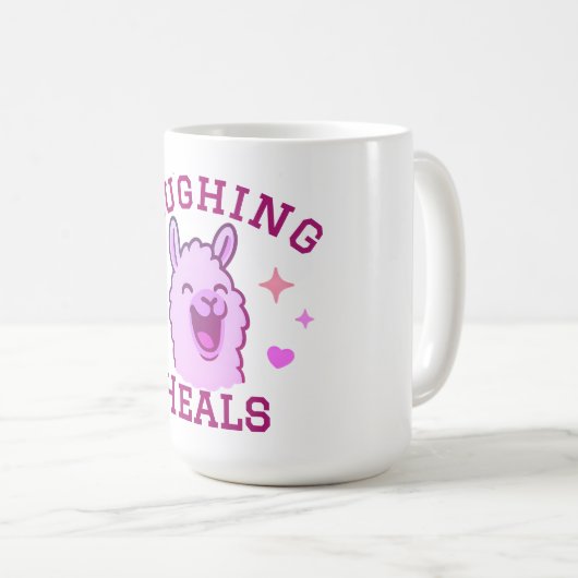 Mug Laughing Heals Cute Llama (Devant droit)