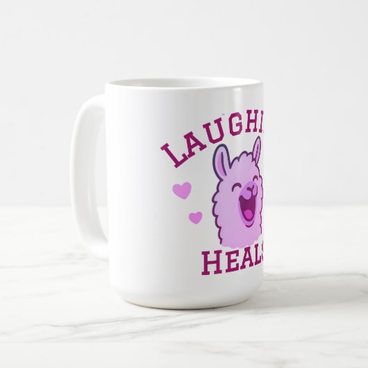 Mug Laughing Heals Cute Llama (Devant gauche)