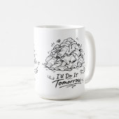 Mug Laundry Day Mood Funny Procrastination  (Devant droit)