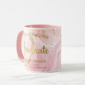 Mug Lauréat d'or Félicitations Pink Graduation (Devant gauche)