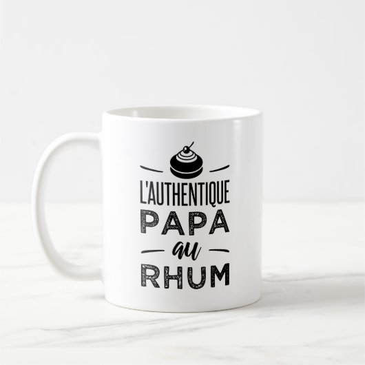 Mug L'authentique papa au rhum (Gauche)