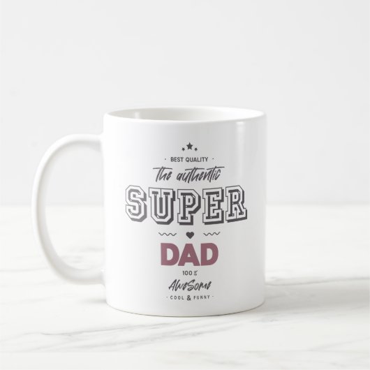 Mug L'authentique super papa (Gauche)