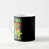 Mug L'autisme est superpuissance dinosaure t rex autis (Devant gauche)