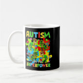 Mug L'autisme est superpuissance dinosaure t rex autis (Gauche)
