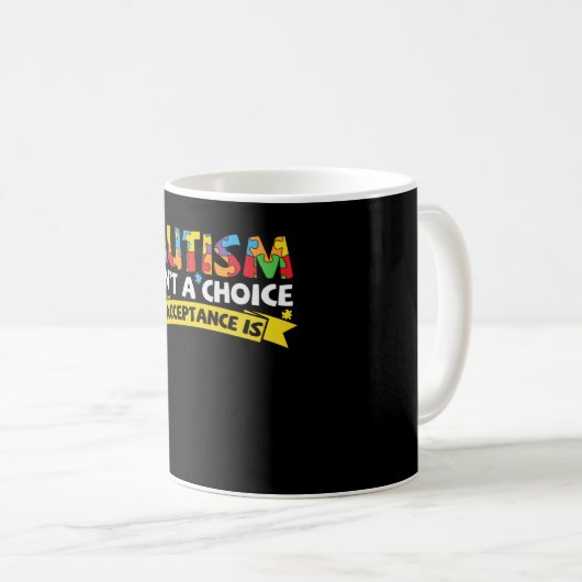Mug L'autisme n'est pas un choix L'autisme n'est pas d (Devant droit)