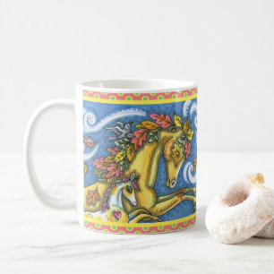 MUG L'AUTOMNE COLORÉE PARTE SUR LE CHEVAL ET LE COLT W