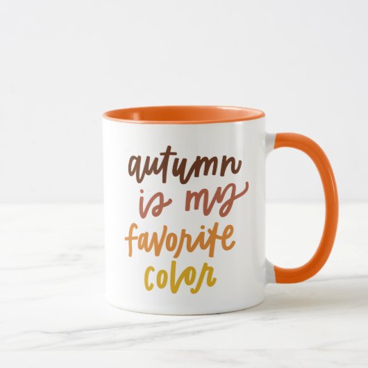 Mug "L'automne est ma couleur préférée" (Droite)