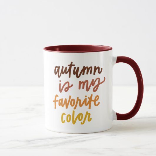 Mug "L'automne est ma couleur préférée" (Droite)