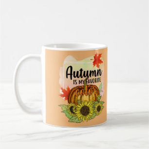 Mug L'automne est ma couleur préférée - Citrouille Feu