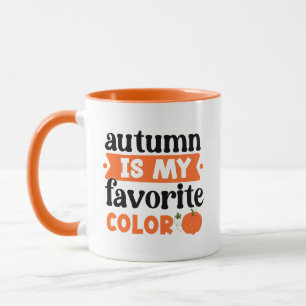 Mug L'automne est ma couleur préférée Wordart