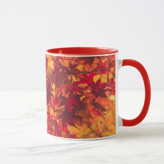 Mug L'automne laisse la boue rouge de la nature (Droite)