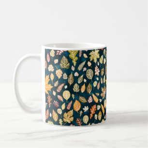 Mug L'automne laisse sans coutures motif arrière - pla