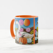 Mug L'automne Queen Swan and Flowers Art (Devant gauche)