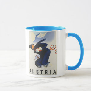 Mug L'Autriche - affiche autrichienne de Vintage