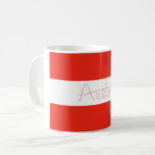 Mug L'Autriche - drapeau et manuscrit (Devant gauche)