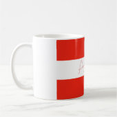 Mug L'Autriche - drapeau et manuscrit (Gauche)