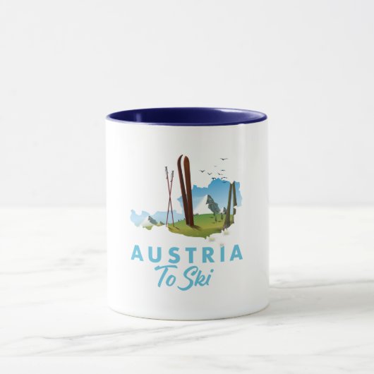 Mug L'Autriche pour skier. (Centre)
