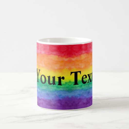 Mug Lavage d'arc-en-ciel avec le texte fait sur (Centre)