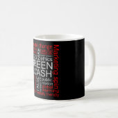 Mug Lavage de vert Mensonges Faux Déception (Devant droit)