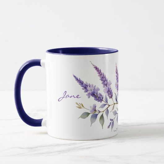 Mug Lavande aquarelle (Gauche)