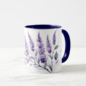 Mug Lavande aquarelle (Devant droit)