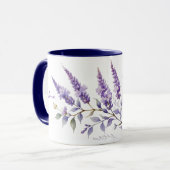 Mug Lavande aquarelle (Devant gauche)