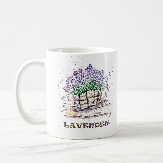 Mug Lavande aquarelle (Gauche)