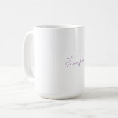 Mug Lavande Calligraphie Élégante Plaque Nom simple (Devant gauche)