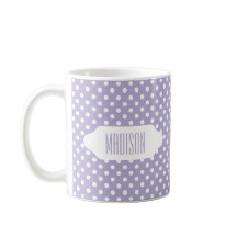 Lavande cosmique/tasse pourpre de coutume de pois